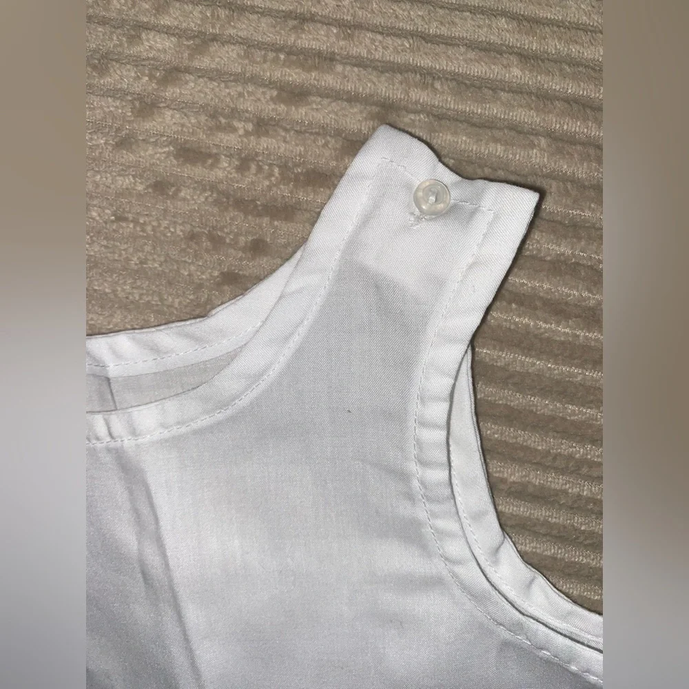 White Slip with Eyelet Trim & White Bloomers Diaper Cover